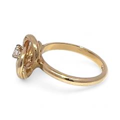 Keepsake 14k Yellow Gold Brilliant Cut Diamond VS2 G-H Ring Size 3.5